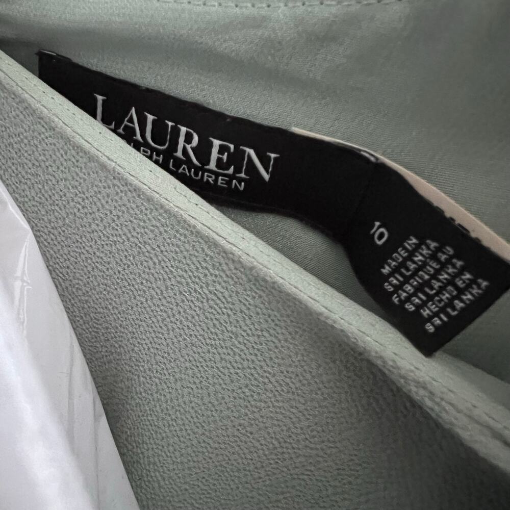 Lauren Ralph Lauren Women’s Belted Bubble Crepe Midi Dress Soft Laurel size: 6 - Picture 4 of 6